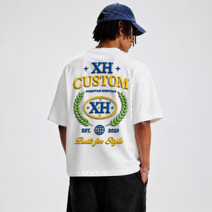 275G Heavy <b>Weight</b> 100% Cotton Unisex Oversized Boxy Fit Streetwear <b>Blank</b> Tee Custom Logo Printing OEM ODM Clothing Manufacturer - Product Image 1