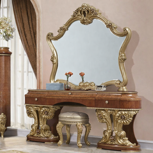 Juego de Muebles de Dormitorio de Madera Estilo Victoriano a Medida, Juego de Dormitorio Maharaja con Tallado Dorado, Cama Tallada a Mano de Primera Calidad, Estilo Palacio Real, EE. UU. - Product Image 2