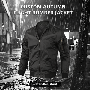 Chaqueta Bomber con Cuello Redondo, Chaqueta Bomber para Primavera y Otoño, Precio de Fábrica al por Mayor, Impermeable, Transpirable y Resistente al Viento - Product Image 4