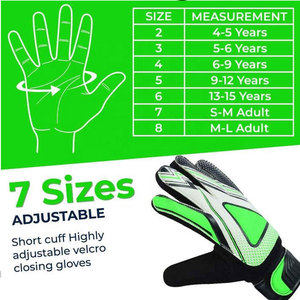 Custom Football Goalkeeper Gloves Full Finger White <b>Black</b> Print Leather <b>Hook</b> And Loop Closure Unisex Breathable Non Slip - Product Image 6