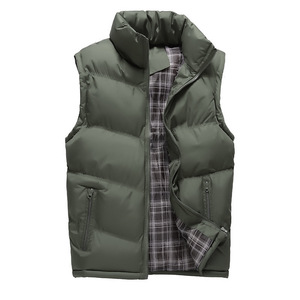 Men's White Hooded Sleeveless <b>Quilted</b> Jacket Canvas Windproof Waterproof Eco-Friendly Polyester Winter High Street Style <b>Single</b> - Product Image 2
