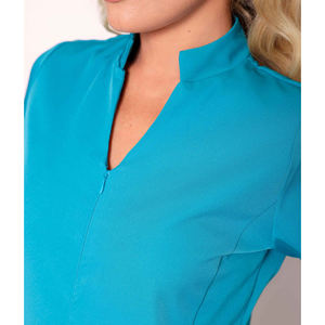 Tunique d'infirmière pour femmes, blouse à manches longues, tenue de travail pour salon, soins médicaux, dentaires, vétérinaires, blouses de travail fabriquées, uniforme d'hôpital - Product Image 4