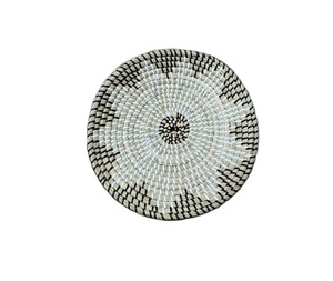 Plato de algas marinas de fibra redonda plana natural de alta calidad esencial para mesa, decoración de plato colgante de pared por Artesanías de Vietnam - Product Image 2