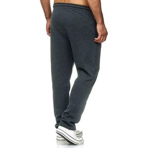 Pantalon de jogging pour homme 100% coton de haute qualité, taille élastique, confortable, élégant, lourd, uni, coupe droite - Product Image 5