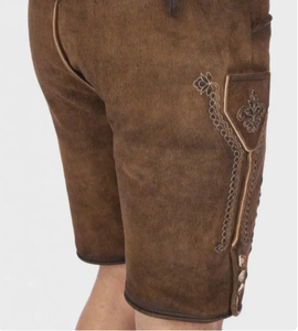 Lederhosen bavaroises de luxe pour l'Oktoberfest – Costume traditionnel allemand pour homme avec broderie folklorique complexe - Product Image 5
