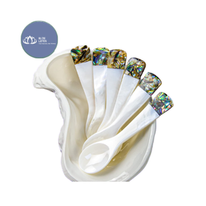 Cuillère à caviar en nacre haut de gamme, tendance, de luxe, écologique, faite à la main, bleue – Meilleures ventes - Product Image 2