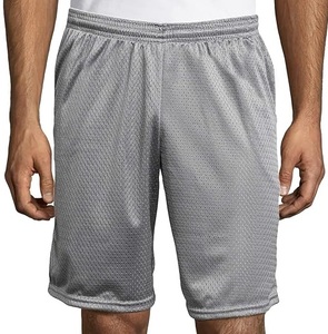 Shorts en maille bleu uni respirants transparents effet résille avec taille élastique Vente en gros OEM ODM - Product Image 6