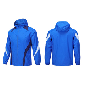 Chaqueta Cortavientos con Capucha para Hombre, Ligera, para Entrenamiento, con Diseño de Bloques de Color, Logotipo Personalizado, Ropa Deportiva al por Mayor - Product Image 1