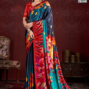 Sari en crêpe doux Aaboli - Product Image 1