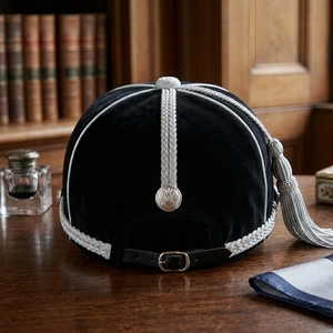 Casquettes de présentation de rugby sur mesure en laine noire de style anglais Mantic Enterprises, casquettes d'honneur de cricket, casquettes de sport traditionnelles - Product Image 6