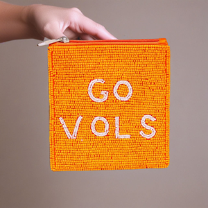 Monedero Artesanal Elegante Naranja con Cuentas y Cierre de Cremallera Duradero, Organizador Portátil para el Día del Partido, para Monedas Sueltas, en Oferta - Product Image 4