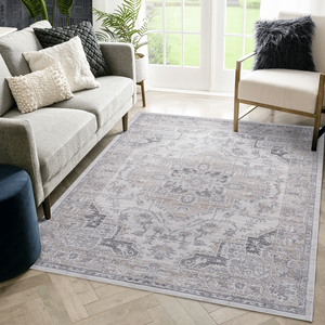 Collection MARFI Tapis d'appoint oriental 6x9 ivoire/beige, ensemble premium - Product Image 1