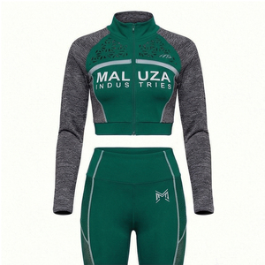 Survêtement d'entraînement respirant imprimé coupe ajustée en polyester, vêtements de sport personnalisés pour la gym, légers pour l'été, hommes et femmes, vente en gros - Product Image 1