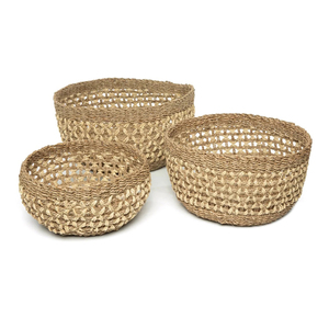 Panier de rangement rond multifonction en jonc de mer écologique Vietrustic pour la lessive et l'usage domestique - Product Image 5