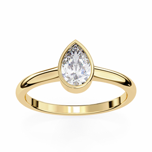 Anillo de Boda de Oro de 10K con Diamante Redondo Cultivado en Laboratorio de Primera Calidad |   Anillo de Compromiso Solitario |   Joyería Fina, Regalo de Aniversario para Ella - Product Image 2