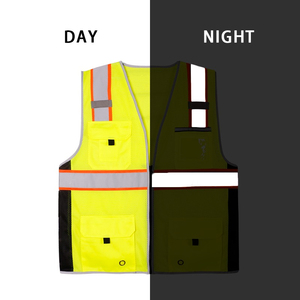 Gilet de sécurité réfléchissant haute visibilité OEM, vêtements de travail industriels avec logo personnalisé pour les travailleurs du bâtiment - Product Image 6