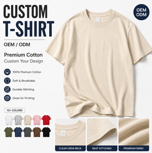 เสื้อยืดคอกลมสีพื้นทรงหลวมคุณภาพสูงขายดี พร้อมสกรีนโลโก้ เสื้อผ้าสตรีทแวร์แขนสั้นสำหรับผู้ชาย - Product Image 3