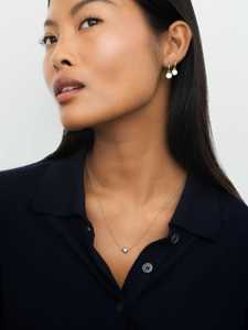 Collares con Colgante Solitario, Diamante Cultivado en Laboratorio con Engaste de Puntas Estilo Georgiano, Joyería Minimalista para Uso Diario, Oro Sólido de 14K, Venta al por Mayor - Product Image 2