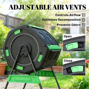 Composter da Esterno Verde con Aeratore per Compostaggio - Product Image 4