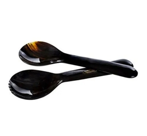 Cuchara de servir de cuerno hecha a mano con mango largo, pulido espejo, 30ml, ecológica, para salsa, postre, fiesta, venta al por mayor, OEM - Product Image 3