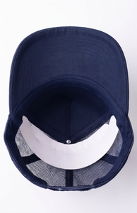 Casquette de camionneur bleu marine unisexe, ajustable, en tissu mesh, 5 panneaux, style décontracté pour adulte, printemps-été - Product Image 6