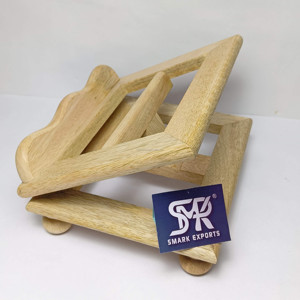 Soporte para libros de madera hecho a mano ajustable para textos religiosos como el Corán Biblia Gita Ideal para leer Escritorio de estudio o uso en el templo - Product Image 2