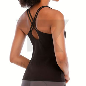 เสื้อกล้ามรัดรูปทรง Racerback สำหรับผู้หญิง คอกลม แขนกุด เหมาะสำหรับออกกำลังกาย โยคะ แห้งเร็ว ชุดออกกำลังกาย - Product Image 4