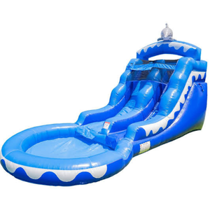 Prix d'usine Toboggan gonflable commercial extérieur en forme de bateau pirate, en PVC rouge-brun, pour usage commercial - Product Image 3