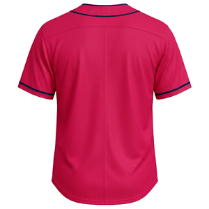 เสื้อเบสบอลผู้ชายสไตล์ใหม่ ปรับแต่งชื่อทีมได้ พิมพ์ลายแบบซับลิเมชั่น ระบายอากาศ แห้งเร็ว ไซส์ใหญ่ แขนสั้น - Product Image 5