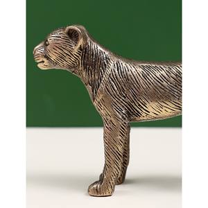 Estatuilla de leopardo pequeña de latón de 4 \ "hecha a mano, estatua de animal única para decoración del hogar, artículo de esculturas - Product Image 2