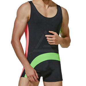 Wrestling <b>Singlets</b> <b>For</b> <b>Men</b> Comfortable Fit Lightweight Fabric <b>For</b> Training Practice Gym Workout And Competition Sports Use - Product Image 2