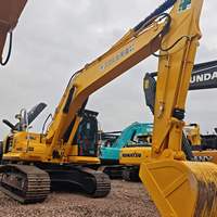 Excavatrice d'occasion Komatsu PC200 d'origine, faible nombre d'heures de fonctionnement, état d'origine, fonctionnement stable, peinture non retouchée