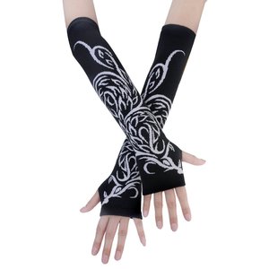 Mangas Protectoras para Brazos con Diseño Tribal Blanco sobre Negro, Protección Anti-UV para Adultos, Unisex - Product Image 1