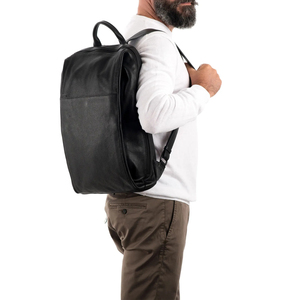 Cowhide Laptop <b>Backpacks</b> Tailored For Men Combining Style and Practicality for Office Travel and Outdoor Activities Custom Logo - Product Image 4