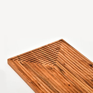 Gran oferta de plato de madera de acacia para servir con ranuras bandeja de platos de madera de lujo para decoración del hogar, charcuterías y servicio de aperitivos - Product Image 4