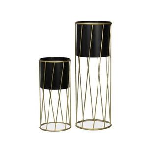 Meilleur pot à plantes galvanisé tendance pour la maison, l'hôtel, le bureau, le jardin - Ensemble de 2 pots galvanisés pour la décoration de sol et l'utilisation en jardin - Product Image 6