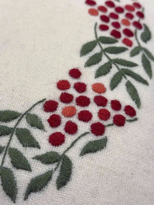 Housse de coussin carrée en lin naturel, broderie florale personnalisée, amovible et lavable, pour siège, vente en gros - Product Image 2