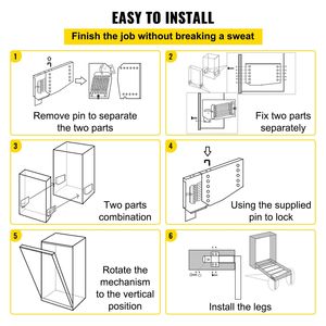 Kit da te bianco per letto King/Queen Heavy-Duty Murphy montaggio muro Hardware meccanismo funzionale staffa a parete verticale - Product Image 6