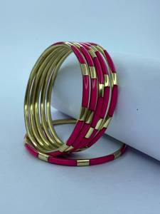 Luxury Handmade Adjustable <b>Resin</b> Brass Bangles-Handforge Global Impex Women's Ethnic Party Wear From Uttar Pradesh - Product Image 3