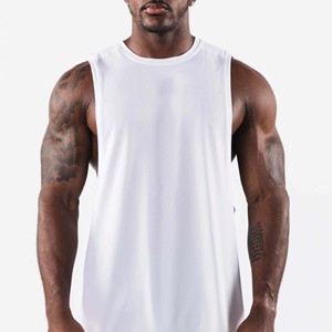 Men's <b>White</b> <b>Tank</b> <b>Top</b> Basic Cotton Muscle Workout Muscle Fitness Gym Bodybuilding Sleeveless T-Shirt - Product Image 1
