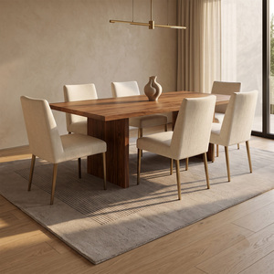 Tapis en laine DECORDEC gris beige à bordure, centre côtelé fin, écologique, antidérapant, tufté à la main, tapis texturé minimaliste pour - Product Image 3