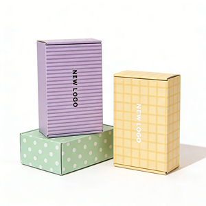Boîte d'expédition personnalisée en carton ondulé à rabat supérieur, forme rectangulaire, impression de logo personnalisé, pelliculage mat, recyclable, pour cosmétiques - Product Image 2