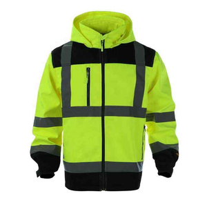 <b>High</b> <b>Visibility</b> Workwear Uniforms Hi Vis Waterproof Work Tear Abrasion Resistant Two Tone <b>Softshell</b> Safety Reflective <b>Jacket</b> - Product Image 1