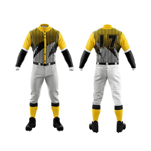 Ensemble uniforme de baseball pour homme, maillot gris à manches courtes avec pantalon rayé, polyester respirant, coupe classique, vêtements pour toutes les saisons - Product Image 5