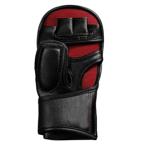 ถุงมือ MMA คุณภาพสูงลดราคาพิเศษ แบบครึ่งนิ้ว หนังแท้ ปิดด้วยเวลโคร สีดำแดง สำหรับฝึกศิลปะการต่อสู้สำหรับผู้ใหญ่ - Product Image 3