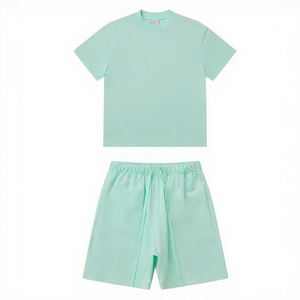Wholesale 2 Piece Cotton Mens Summer <b>Sets</b> Casual Streetwear Short <b>Sets</b> for Men - Product Image 2