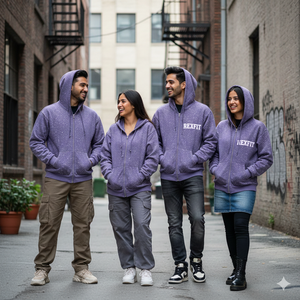 เสื้อฮู้ดซิปผ้าฟลีซคอตตอน 100% สไตล์สตรีท ปักลายประดับเพชรทั่วตัว ตามความต้องการของลูกค้า - Product Image 1