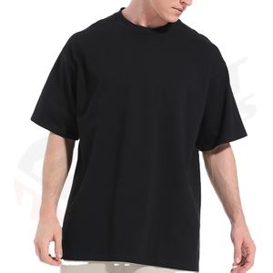 เสื้อยืดคอวีแขนสั้นทรงปกติผ้าคอตตอนหนา 300 GSM สำหรับผู้ชาย คุณภาพสูง แบบเรียบ ไม่มีลาย สั่งทำได้ ย้อมสีแบบ Garment Dyed ผ้าถักเนื้อซาติน - Product Image 4