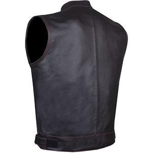 Chaleco de cuero para motocicleta, chaleco de cuero personalizado para motociclista, chaleco de cuero para motocicleta 2026 para hombre con MOQ bajo - Product Image 3