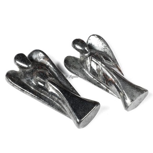 หินธรรมชาติสไตล์จักระเทวดาแกะสลักสีทองพร้อมการรักษาความรักรูปแบบฮวงจุ้ยพลอยโรสควอตซ์อาเกต - Product Image 2